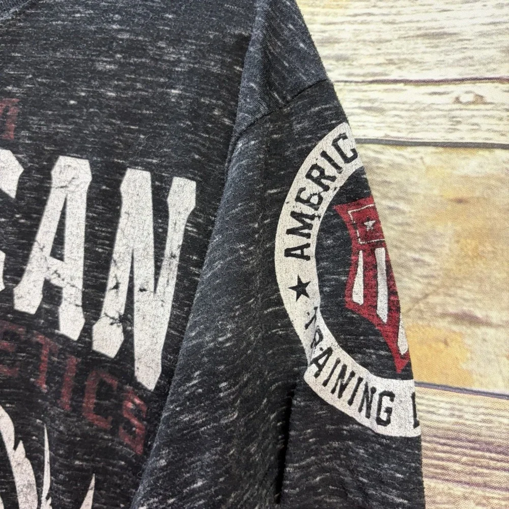 American‎ Fighter by Affliction Men's Small Heathered Black T-Shirt Short Sleeve
